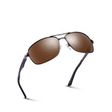 Premium Military Style Sunglasses Polarized Aluminum Oval/Rectangular Glasses 60mm/62mm PT088