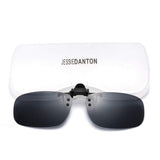 Polarized Clip-on Flip Up Metal Clip Rimless Sunglasses for Prescription Glasses