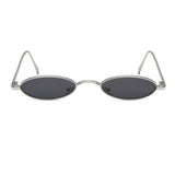 Small Oval Vintage Sunglasses Slender Candy Colors Lens Retro Steampunk Shades