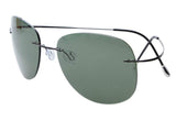 Rimless Titanium Frame Polarized Sunglasses