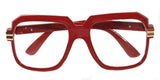 Men's Hip Hop 80's Gazelle Vintage Clear Lens Eye Glasses 607 Grandmaster Retro 80's