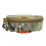 Tactical Molle Glasses Hard Case With Clip & Zipper Carrying Pouch