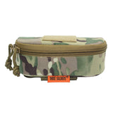 Tactical Molle Glasses Hard Case With Clip & Zipper Carrying Pouch