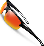 Men's Polarized Sunglasses Sports Glasses for Cycling Fishing Golf TR90 Superlight Frame