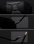 Aviator Polarized Sunglasses Metal Frame Pilot Sun Glasses for Men - UV400 Protection with Case
