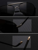 Aviator Polarized Sunglasses Metal Frame Pilot Sun Glasses for Men - UV400 Protection with Case