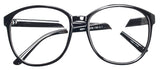 Oversized Big Round Horn Rimmed Eye Glasses Clear Lens Oval Frame Non Prescription