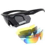 Polarized Designer Tactical Military Sunglasses 5 Set Interchangeable Lenses
