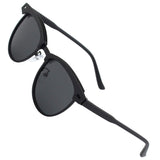 Classic Polarized Semi Rimless Unisex Horn Rimmed Sunglasses Mens Womens