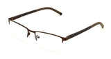 Men Half Rimless Rectangular Non-prescription Glasses Frame Clear Lens Eyeglasses Slim TR90