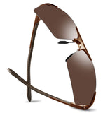 Sports Polarized Sunglasses For Men Women,Fishing Driving Golfing Fashion Metal Sunglasses