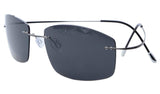 Rimless Titanium Frame Polarized Sunglasses