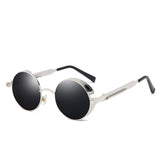 Gothic Hippie Retro Round Circle Frame Cyber Polarized Steampunk Sunglasses