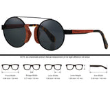 Real Wood Sunglasses For Women Round Polarized UV400 Protection Eco Friendly