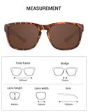Classic Rectangular Polarized Sunglasses Retro Driving Eyewear 100% UV Blocking