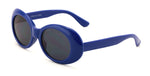 Vintage Sunglasses UV400 Bold Retro Oval Mod Thick Frame Sunglasses Clout Goggles with Dark Round Lens