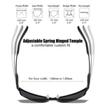 Polarized Sunglasses Wayfarer Al-Mg Metal Frame Lightweight Durable 60mm Large Size