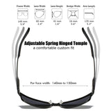Polarized Sunglasses Wayfarer Al-Mg Metal Frame Lightweight Durable 60mm Large Size