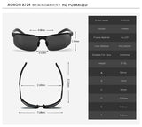 Sports Sunglasses  Polarized Sunglasses Men Metal Frame UV 400 for Driving