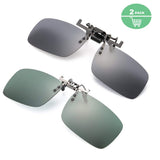 Clip on Sunglasses for Prescription Glasses, Flip Up Rimless Anti Glare Polarized Lens for Driving Fishing
