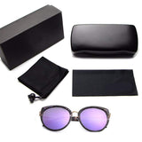 Polarized Sunglasses for Women Semi Rimless Sunglasses/Cat Eye Sunglasses/Retro Round Sunglasses UV Protection Eyewear