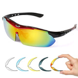 Polarized Sport Sunglasses with 5 Fashion Lenses for Men Women