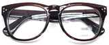 Classic Round Horn Rimmed Eye Glasses Clear Lens Oval Non Prescription Frame