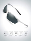 Polarized Sports Sunglasses Mens Womens Cycling Photochromic Frame Glasses