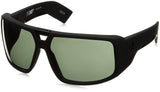 Optic Touring Wrap Sunglasses, Black/Happy Gray/Green, 64 mm