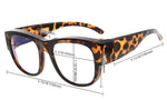 Anti-Blue Light Blocking Glasses,Fit Over Reading and Prescription Glasses