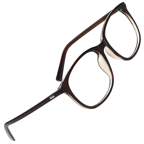 Unisex Blue Light Blocking Glasses Oversized Non-prescription Glasses Round Clear Lens Eyeglasses