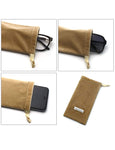 (3 PACK) Drawstring Velvet Eyeglasses Bag
