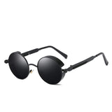 Gothic Hippie Retro Round Circle Frame Cyber Polarized Steampunk Sunglasses
