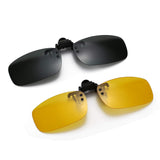 Polarized Clip-on Flip Up Metal Clip Rimless Sunglasses for Prescription Glasses