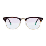 Classic Half Frame Clear Glasses, Unisex Fashion Eyewear For Anti-blue Rays