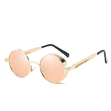 Gothic Hippie Retro Round Circle Frame Cyber Polarized Steampunk Sunglasses