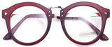 Oversized Big Round Horn Rimmed Eye Glasses Clear Lens Oval Frame Non Prescription