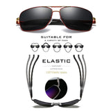 Men's Aviator Driving Polarized Sunglasses Al-Mg Metal Frame Ultra Light