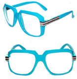 Men's Hip Hop 80's Gazelle Vintage Clear Lens Eye Glasses 607 Grandmaster Retro 80's