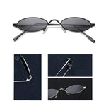 Vintage Oval Sunglasses for Women Men Retro Small Shade Metal Frame UV400
