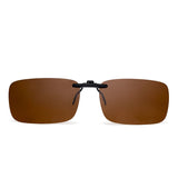 Rimless Rectangle Clip on Sunglasses Lightweight Polarized Eyeglasses Men Women