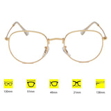 Oval Vintage Designer Round Circle Eye Glasses Metal Frame Clear Lens 51mm