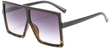 Square Oversized Flat Top Sunglasses for Women and Men
