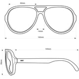 Magnetic Aviator Sunglasses - Lightweight, Flexible and Polarized