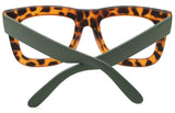 Vintage Inspired Geek Oversized Square Thick Horn Rimmed Eyeglasses Clear Lens