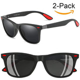Mens Wayfarer Sunglasses New Style Polarized Driving Glasses Matte Black Frame