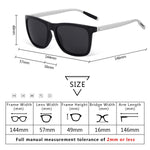 Unisex Square Polarized Sunglasses  Aluminum Temple Retro Driving Sun Glasses with Hinge Temple