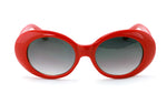 Vintage Sunglasses UV400 Bold Retro Oval Mod Thick Frame Sunglasses Clout Goggles with Gradient lens