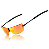Men UV400 Rimless Aluminium-Magnesium Polarized Sunglasses For Driving Fishing Golf Outdoor
