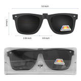 Clip-on Sunglasses Unisex Polarized Frameless Lens Flip Up Clip on Sunglasses Eyeglass,1-Piece clip on glasses